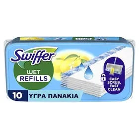 SWIFFER Υγρά Πανάκια Citrus Fresh Ανταλλακτικά 10 Τεμάχια