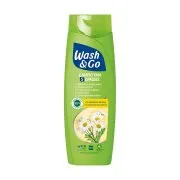WASH & GO Σαμπουάν 5 Δράσεις με Εκχύλισμα Χαμομηλιού για Κανονικά Μαλλιά Vegan 360ml