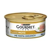 GOURMET Gold Υγρή Τροφή Γάτας Μους με Ψάρια Ωκεανού 85g