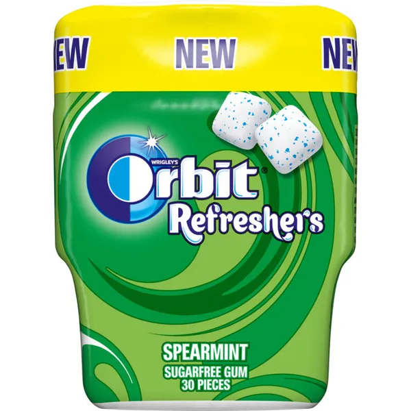 ORBIT Τσίχλες Refreshers Δυόσμος Μπουκάλι 67g