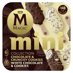 Παγωτό Ξυλάκι Mini Chocolate Crunchy Cookies & White Chocolate & Cookies