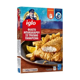 Φιλέτο Ψαριού CAPTAIN IGLO Πανέ 2τεμ 240g
