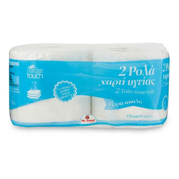 MrGrand Χαρτί Υγείας Deco 3Φύλλων 2τεμ. 166γρ.