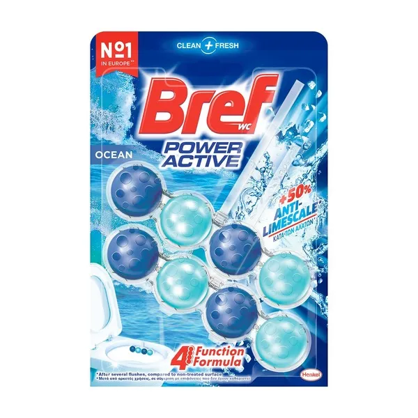 Wc Power Active Στερεό Μπλοκ Τουαλέτας Ocean 2x50g