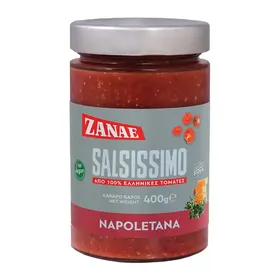 Zanae Salsissimo Σάλτσα Ντομάτας Για Ζυμαρικά Napoletana Χωρίς Γλουτένη 400γρ.