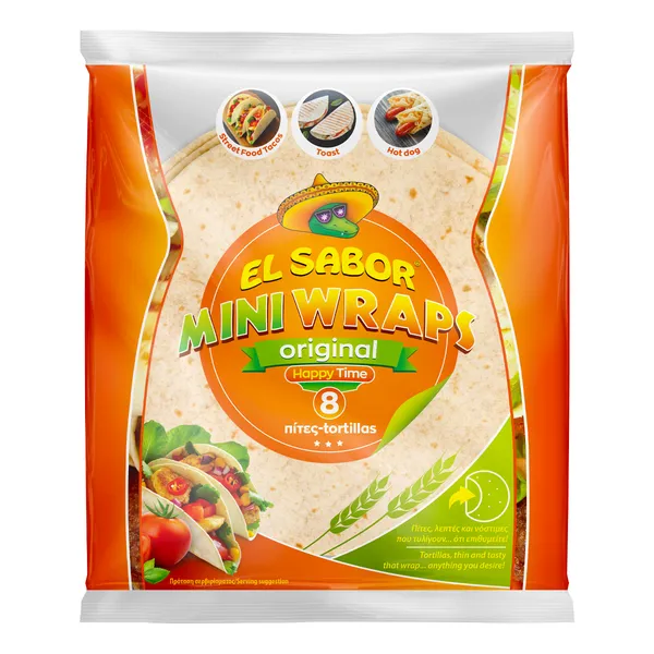 Tortillas EL SABOR original ή ολικής άλεσης 8 τεμ. 320gr ń mini 144gr