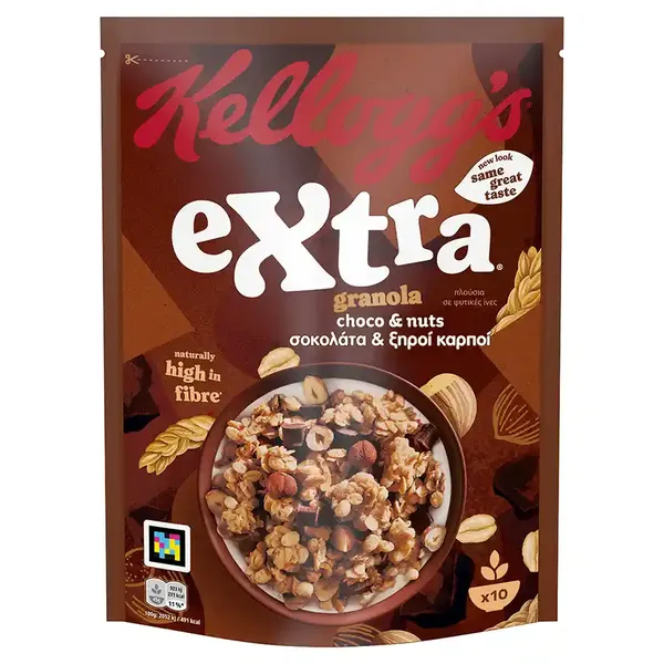 Kellogg's Extra Δημητριακά Σοκολάτα & Ξηροί Καρποί 450γρ.