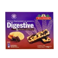 Μπάρες Δημητριακών Digestive με Σκούρα Σοκολάτα Millhouse 4x28g