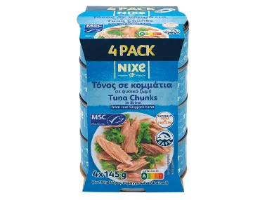 MSC Τόνος σε φυσικό ζωμό 4 x 145 g (4 x 102 g)