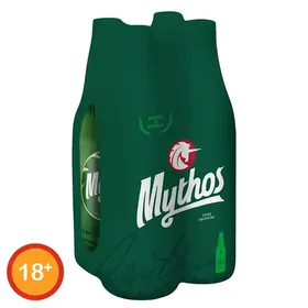 Mythos Μπίρα Lager Φιάλη 4x500ml. (Επιστρεφόμενη Φιάλη)