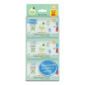 Fresh Care Μωρομάντηλα Travel 6x8τεμ. 48τεμ.