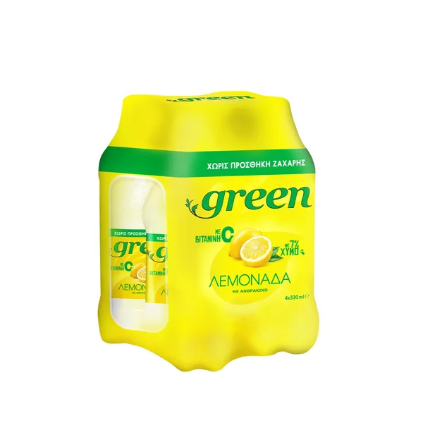 λεμονάδα στέβια με ανθρακικό 4x330ml