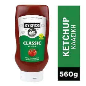 Kyknos Κέτσαπ Πλαστική Φιάλη Top Down 560gr