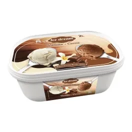 Ice Dream Παγωτό Βανίλια/Κακάο 2Lt