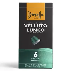 Dimello Καφές Espresso Velluto Lungo Κάψουλες 10τεμ. 56γρ.