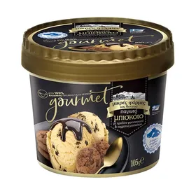 παγωτό με πρόβειο γάλα καϊμάκι ή σοκολάτα ή φράουλα ή κρέμα ή μπισκότο ή banoffee