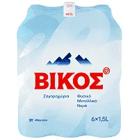 Βίκος Φυσικό Μεταλλικό Νερό 1,5lt 6τεμ