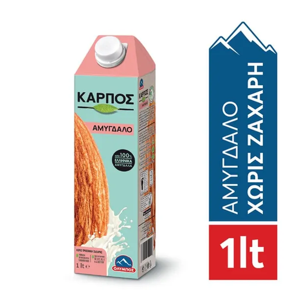 Καρπός φυτικό ρόφημα αμυγδάλου χωρίς προσθήκη ζάχαρης