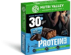 protein bar σοκολάτα γάλακτος ή μαύρη σοκολάτα 3x40γρ.