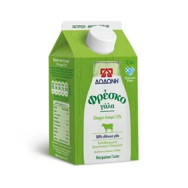 ΔΩΔΩΝΗ ΦΡΕΣΚΟ ΓΑΛΑ 1,5% 0,5lt