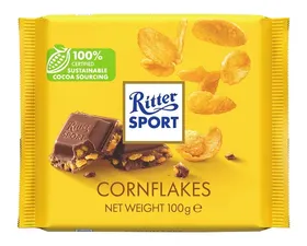 Σοκολάτα Γάλακτος με Νιφάδες Καλαμποκιού Ritter Sport (100g)