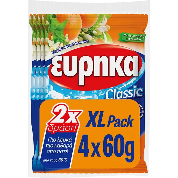 Εύρηκα Λευκαντικό Άνθη Πορτοκαλιάς Classic XL Pack 4x60γρ.