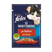 FELIX Le Ghiottonerie Υγρή Τροφή Γάτας με Κοτόπουλο σε Ζελέ 85g