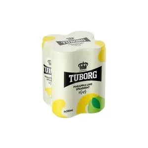 TUBORG pineapple lime spearmint ή mango passionfruit κουτί 4x330ml