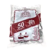 LION Κεριά Ρεσώ Λευκά 50τεμ