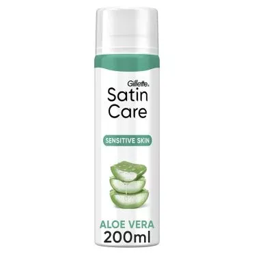 Satin Care Γυναικείο Gel Ξυρίσματος Για Ευαίσθητες Επιδερμίδες Με Αλόη, 200ml