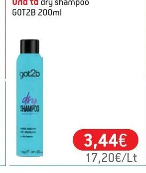 Όλα τα dry shampoo GOT2B 200ml