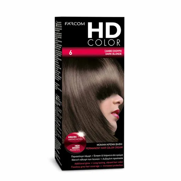 Farcom HD Color Βαφή Μαλλιών Νο6 60ml.