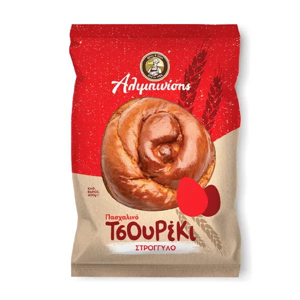 Πασχαλινό τσουρέκι στρογγυλό 400γρ.