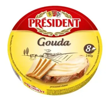 PRESIDENT ΤΡΙΓΩΝΑ ΤΥΡΑΚΙΑ ΜΕ GOUDA 8ΤΕΜ 140ΓΡ