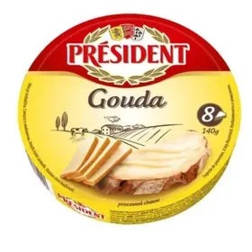 PRESIDENT ΤΡΙΓΩΝΑ ΤΥΡΑΚΙΑ ΜΕ GOUDA 8ΤΕΜ 140ΓΡ