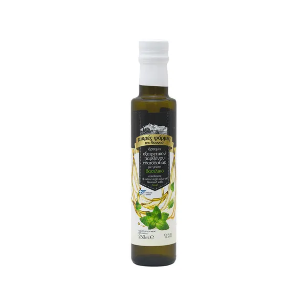 εξαιρετικό παρθένο ελαιόλαδο με γεύση ρίγανη ή λεμόνι ή βασιλικό 250ml