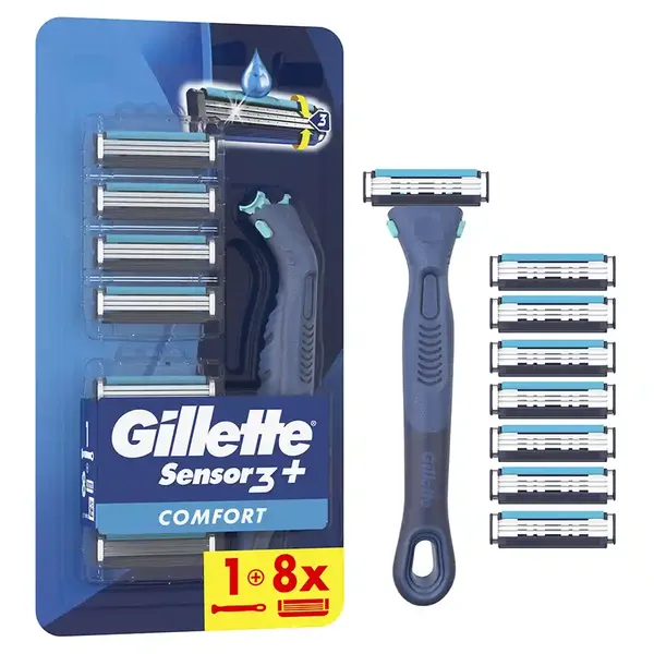 Gillette Sensor 3+ Comfort Λαβή Με 8 Ανταλλακτικά