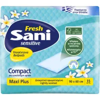 Υποσέντονα ακράτειας Sani Sensitive Fresh Maxi Plus 15 τεμ