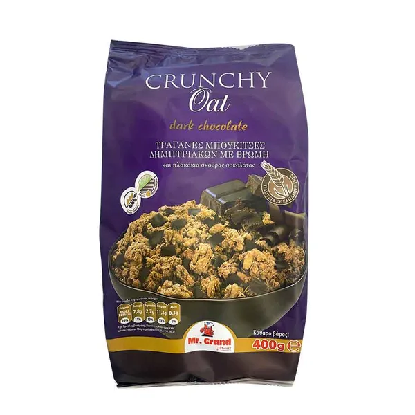 MrGrand Crunchy Oat Δημητριακά Dark Chocolate 400γρ.