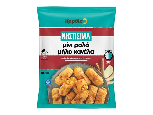 Νηστίσιμα Ρολίνι με κρέμα μήλου και κανέλα