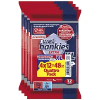 Wet Hankies Υγρά Μαντηλάκια Αντιβακτηριδιακά XL Extra Safe 4x15