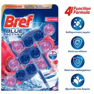 BREF Μπλοκ Τουαλέτας WC Blue Active Floral 3x50g