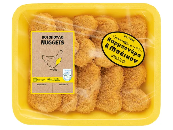 Nuggets κοτόπουλο με γεύση καρμπονάρα