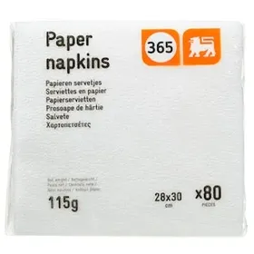 365 Χαρτοπετσέτες Λευκές 28x30cm 115g