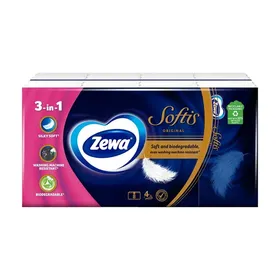 ZEWA Softis Χαρτομάντιλα Τσέπης Classic 4 Φύλλων