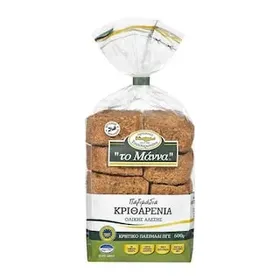 ΜΑΝΝΑ Παξιμάδια Κριθαρένια Ολικής Άλεσης Κρητικά ΠΓΕ 600g
