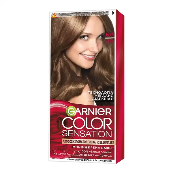 L'oreal Garnier Color Sensation Βαφή Μαλλιών No6.0 Σκούρο Ξανθό 40ml.