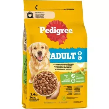 Pedigree®  Πλήρης Ξηρή Τροφή Σκύλου Πουλερικά και Λαχανικά  1,4kg