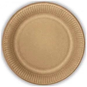 Πιάτα Χάρτινα Kraft Μεγάλα 23cm 10 τεμ