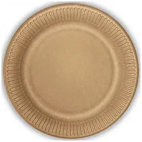 Πιάτα Χάρτινα Kraft Μεγάλα 23cm 10 τεμ